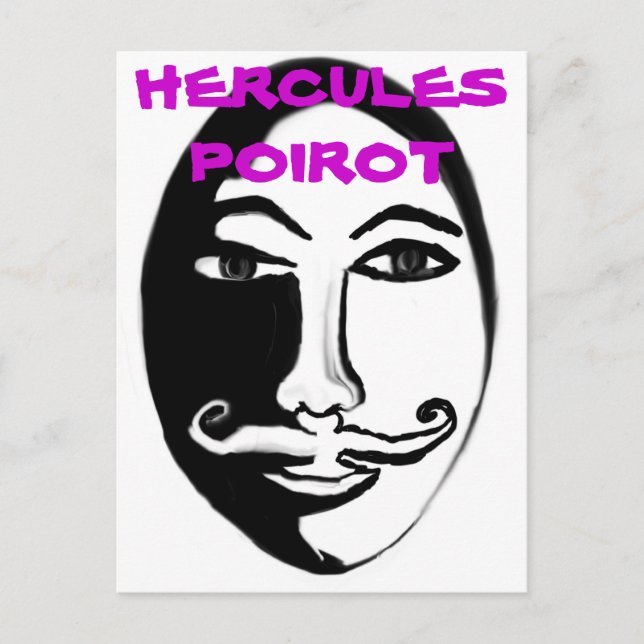 Hercule Poirot Postkarte (Vorderseite)