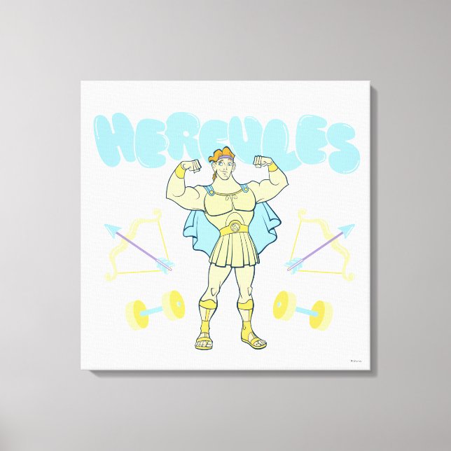 Hercules Arrows and Dumbbells Flex Canvas Print Leinwanddruck (Vorderseite)