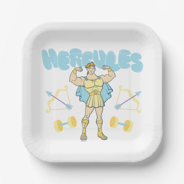 Hercules Arrows and Dumbbells Flex Paper Plates Pappteller (Vorderseite)