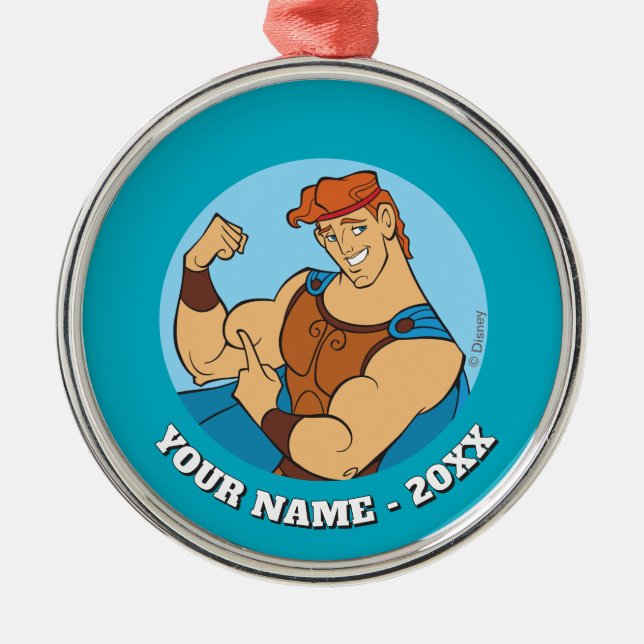 Hercules Bicep Flex Metal Ornament (Vorne)