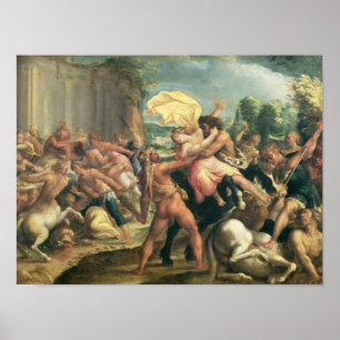 Hercules, Deianeira and the centaur Eurytion Poster