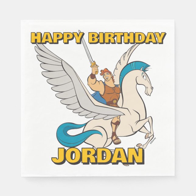 Hercules Riding Pegasus Napkins Serviette (Vorderseite)