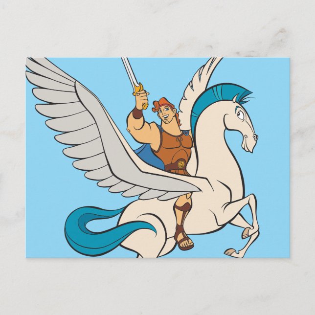 Hercules Riding Pegasus Postcard Postkarte (Vorderseite)