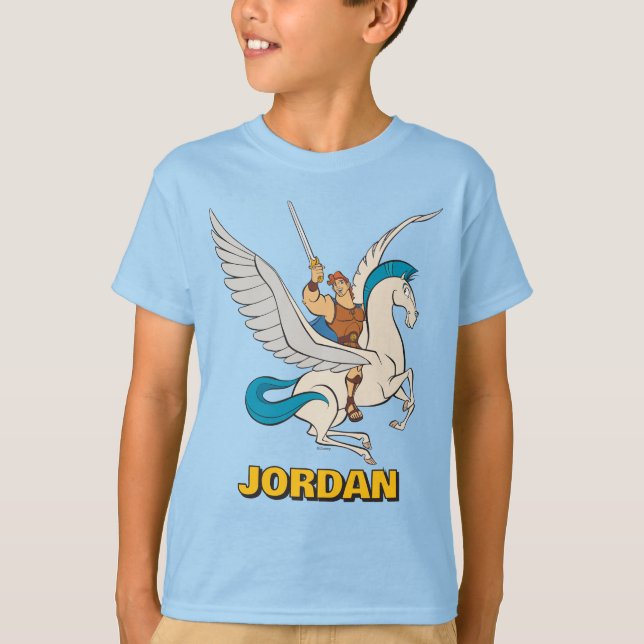 Hercules Riding Pegasus T-Shirt (Vorderseite)