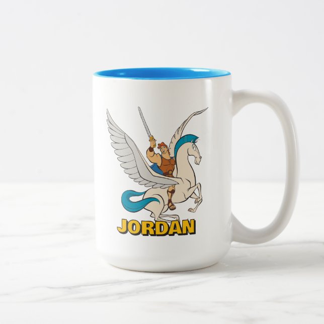 Hercules Riding Pegasus Two-Tone Coffee Mug Zweifarbige Tasse (Rechts)