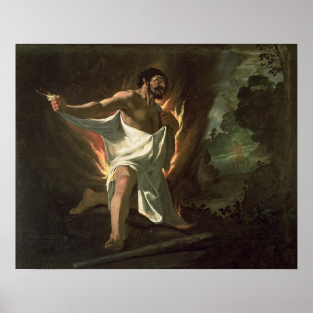 Hercules Tearing the Burning Robe, c.1634 Poster (Vorne)
