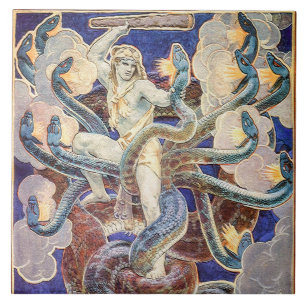 Hercules und die Hydra Fliese