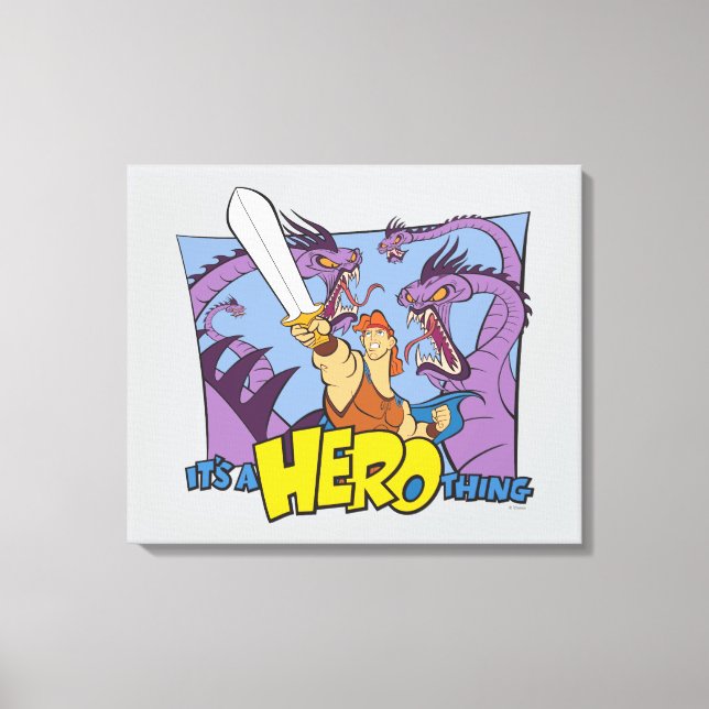 Hercules vs Hydra - It's a HERO Thing Canvas Print Leinwanddruck (Vorderseite)