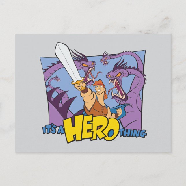 Hercules vs Hydra - It's a HERO Thing Postcard Postkarte (Vorderseite)