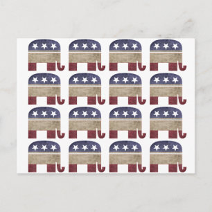 Herd der Elefanten Republikanischer Politiker Postkarte