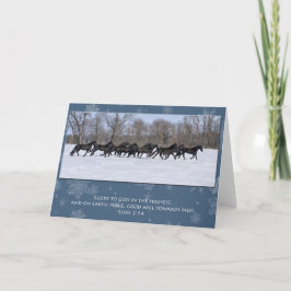 Herd der Friesian Mares Christmas Card Feiertagskarte