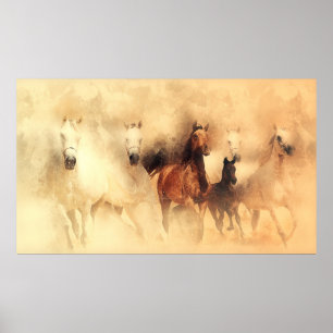 Herd Of Horses Poster