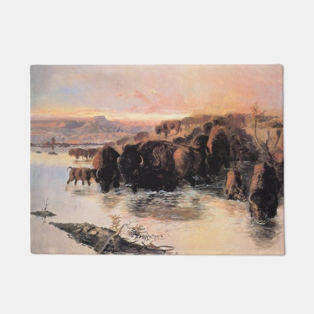 Herd von American Buffalo Fußmatte (Vorderseite)