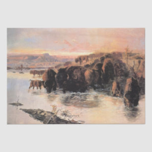 Herd von Buffalo (von Charles M. Russell) Seidenpapier