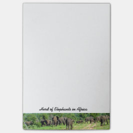 Herde der Elefant-Post-Itanmerkungen Post-it Klebezettel
