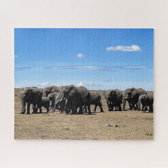 Herde der Elefanten Kenya Puzzle (Horizontal)