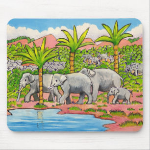 Herde der Elefanten Mousepad
