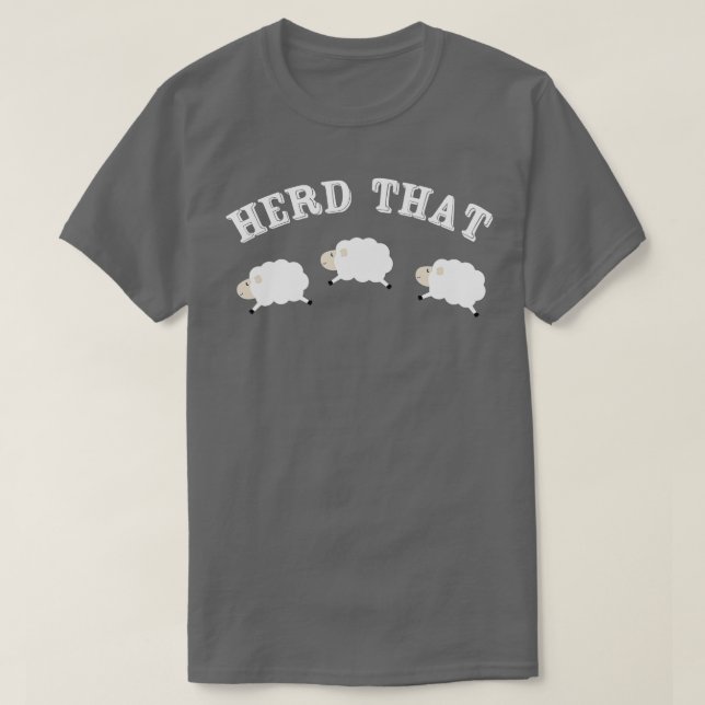 Herde, die Bauer Niedliches Schaflammfleisch T-Shirt (Design vorne)