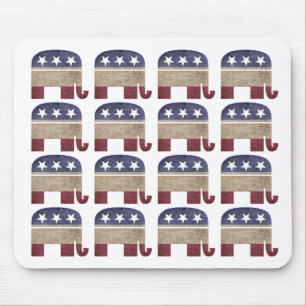 Herde Elefanten republikanischen GOP Mousepad
