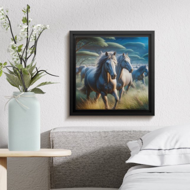 Herde: Gallopierende Pferde in Feld Poster (Von Creator hochgeladen)