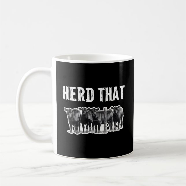 Herde T Black Angus Kuh Kaffeetasse (Links)
