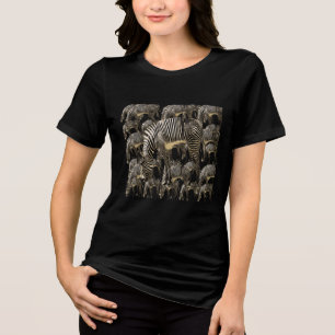 Herden von Zebras Tri-Blend Shirt