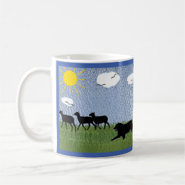 Herding - Driving the Sheep Aussie v3 Kaffeetasse