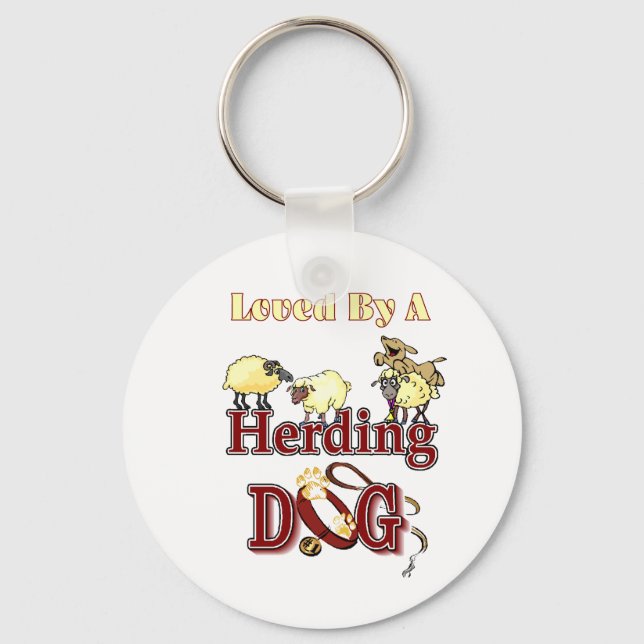 Herding Hund Eigentümer Geschenke Schlüsselanhänger (Vorderseite)