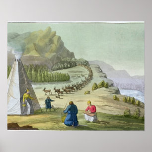 Herding Rentier, Lappland, Platte 47 von 'Le Costu Poster