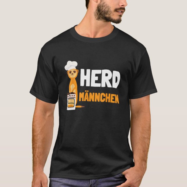 Herdmännchen I Koch Herd Meerkat mit Koch s Hat T-Shirt (Vorderseite)