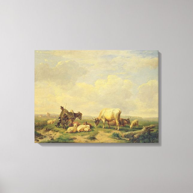 Herdsman und Herd, c.1880 Leinwanddruck (Vorderseite)