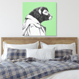 Herdwick Lamb in Trench Coat (Moegi) Leinwanddruck