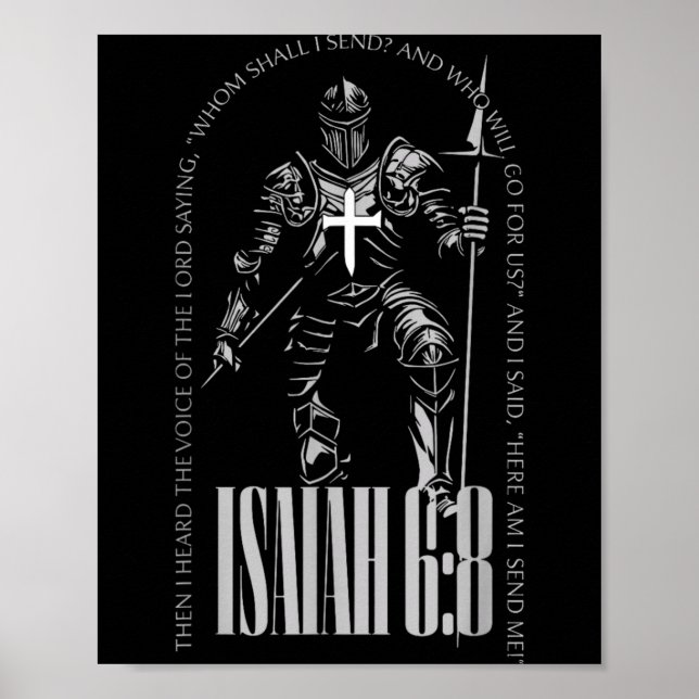 Here Am Send Isaiah 6 8 Crusader Knights Templar Poster (Vorne)
