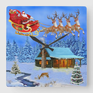 HERE COMES SANTA CLAUS QUADRATISCHE WANDUHR