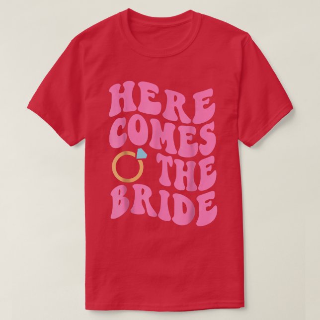 Here Comes The Bride Wedding Ring Bearer Flower Gi T-Shirt (Design vorne)