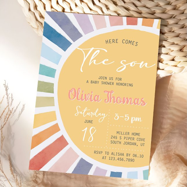 Here Comes The Son Baby Shower Einladung (Von Creator hochgeladen)