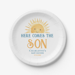 Here Comes The Son Baby Shower Pappteller