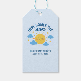 Here Comes the Son Baby Shower - Sonnenschein  Geschenkanhänger