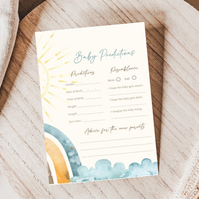 Here Comes The Son Baby Shower Vorhersage Spiel (Here Comes the Son Baby Shower Game )