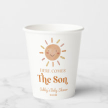 Here Comes The Son Boho Bohemian Retro Baby Shower
