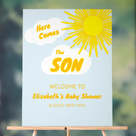 Here Comes The Son Boy Baby Shower Acrylschild
