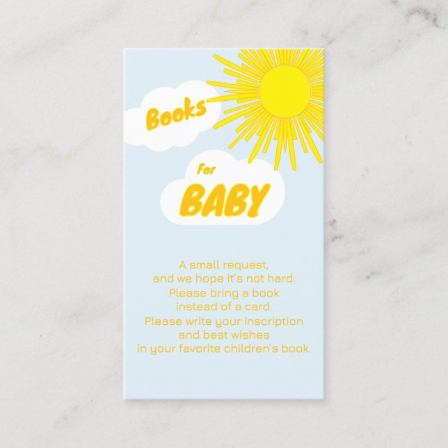 Here Comes The Son Boy Baby Shower Books For Baby Begleitkarte (Vorderseite)
