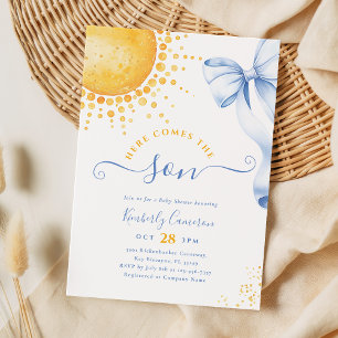 Here Comes the Son Coquette Baby Shower Einladung