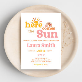 Here comes the Sun Baby Shower Einladung
