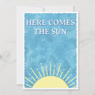 Here Comes The Sun Watercolor Baby Shower Benutzer Einladung