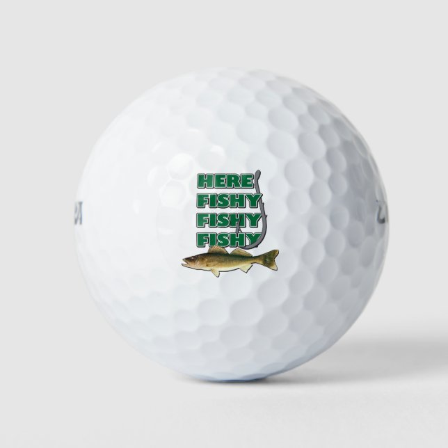 Here-Fishy-Fishy-2 Golfball (Vorderseite)