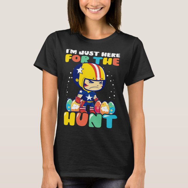 Here For Hunt Football Easter T-Shirt (Vorderseite)