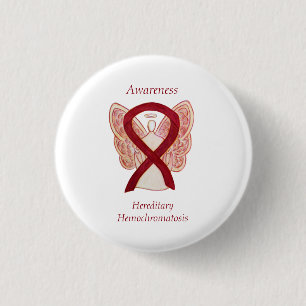 Hereditäres Hemochromatose Awareness Ribbon Button