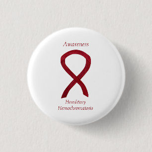 Hereditäres Hemochromatose Awareness Ribbon Button