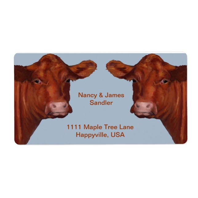 Hereford Beef Couple: Original Oil Pastel Art (Vorne)